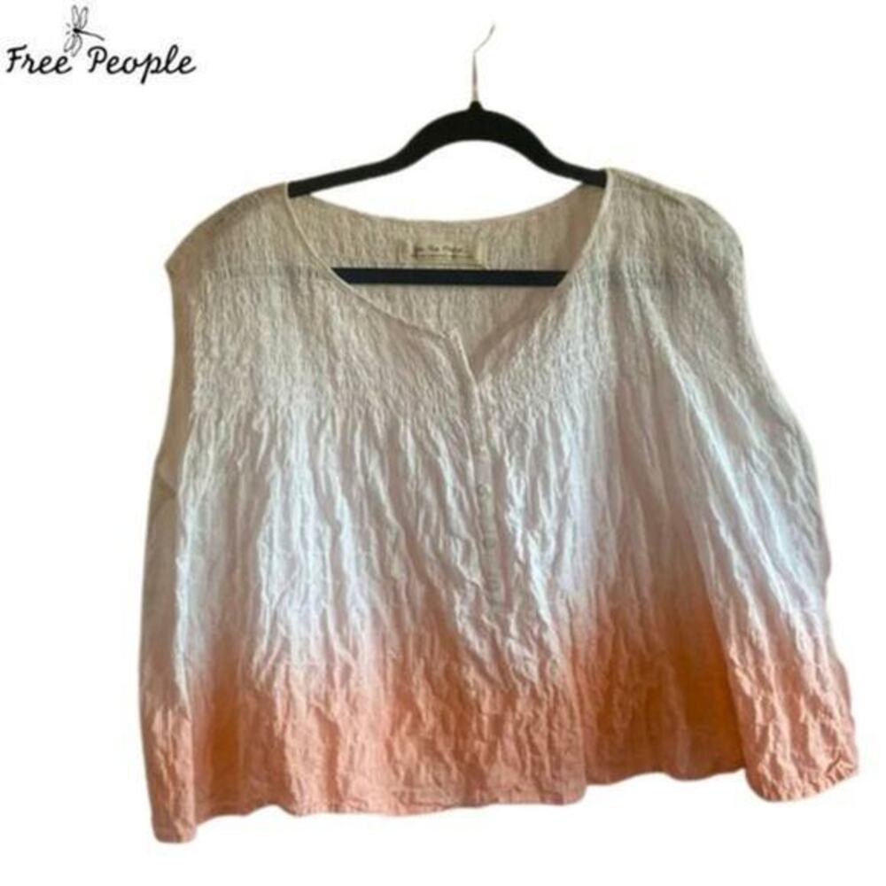 Free People We the Free Smocked Ombré Sleeveless Top Coverup - extra small